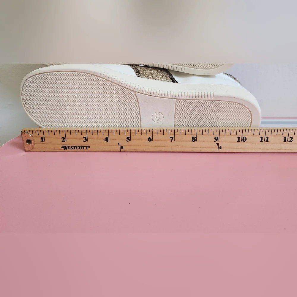 West Loop Whitr/Glittery Snakeskin Patterned Sneakers - Picture 10 of 10